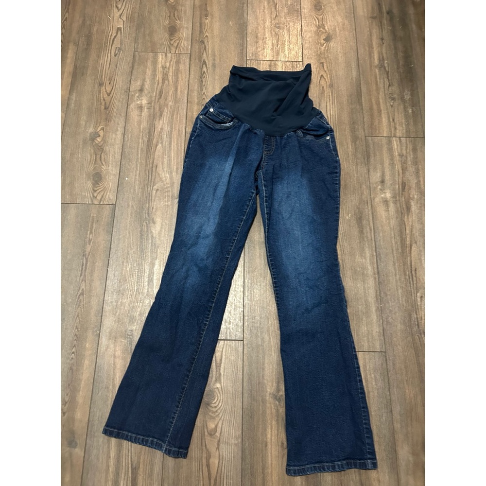 Indigo Blue Flare Maternity Jeans